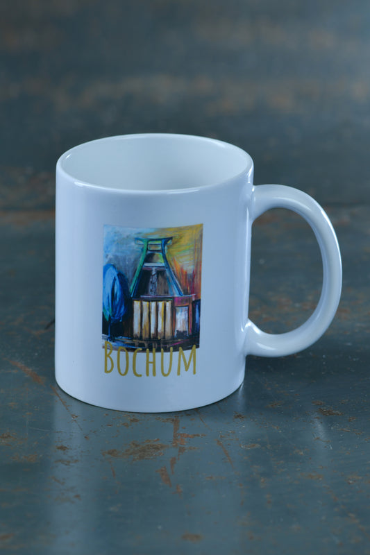 Ruhrpott Geschenke Bochum, Motiv Bergbau Museum als Tasse