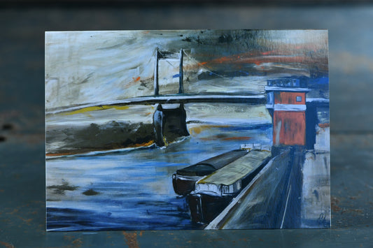 Rheinbrücke | Duisburg| Klappkarte