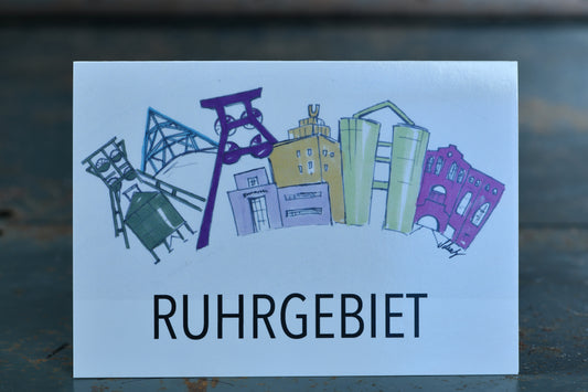 Skizze Ruhrgebiet | Klappkarte