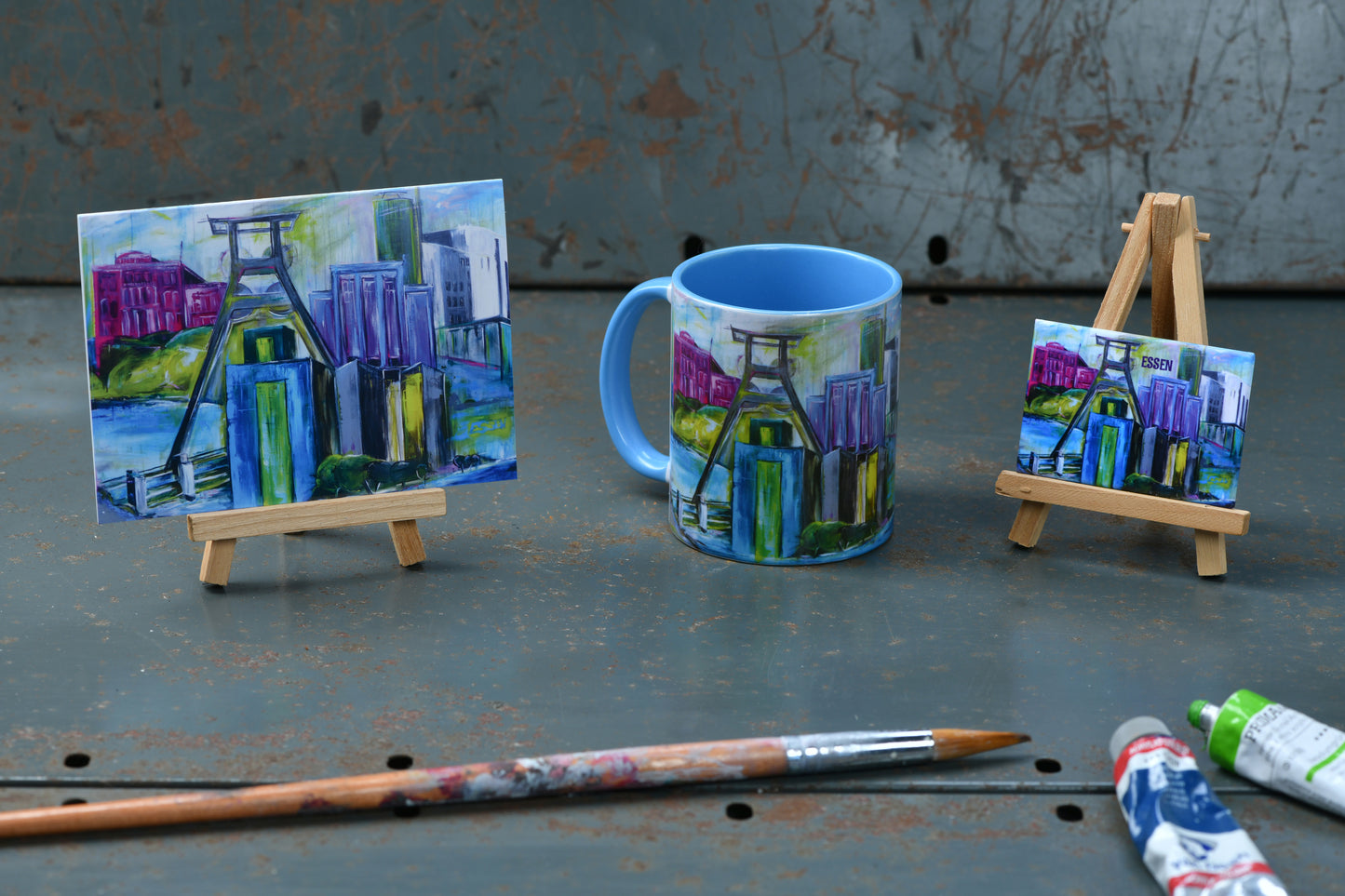 Ruhrpott Geschenk-Set – Magnet, Tasse und Klappkarte mit Pottpourri Essen