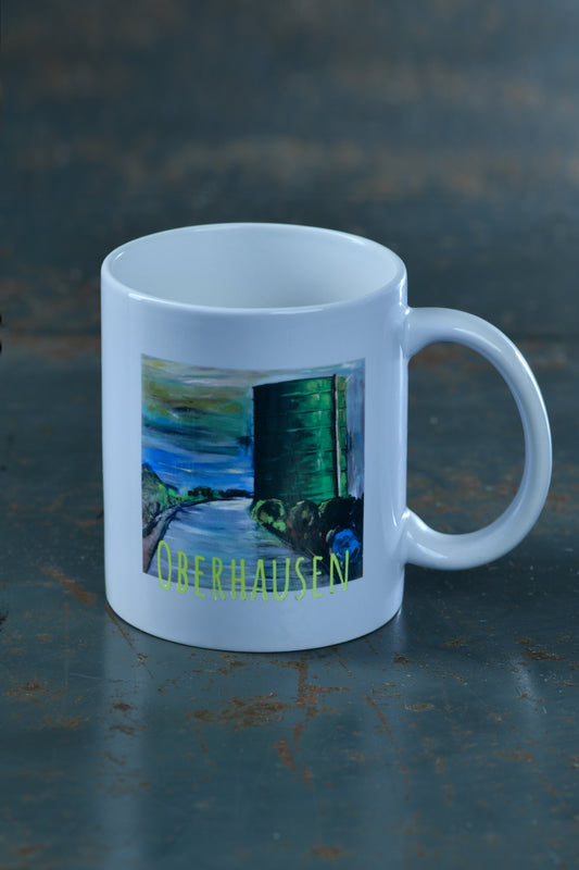 Ruhrpott Geschenke Tasse, schöne Tasse mit dem Motiv Gasometer