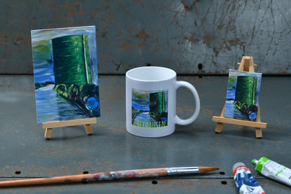 Ruhrpott Geschenk-Set – Magnet, Tasse und Klappkarte mit Gasometer in Oberhausen