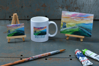 Ruhrpott Geschenk-Set – Magnet, Tasse und Klappkarte mit der Halde Haniel in Bottrop